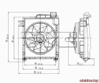 TYC Genera A/C Condenser Fan Assembly Dodge - 610730