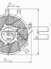 TYC Genera A/C Condenser Fan Assembly Mitsubishi Montero Sport 1998-2004                                     - 610770 - Image 2