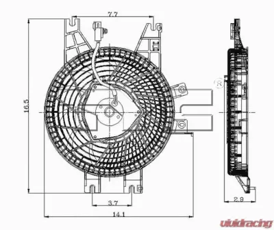 TYC Genera A/C Condenser Fan Assembly Toyota Sequoia 2001-2007 - 610790