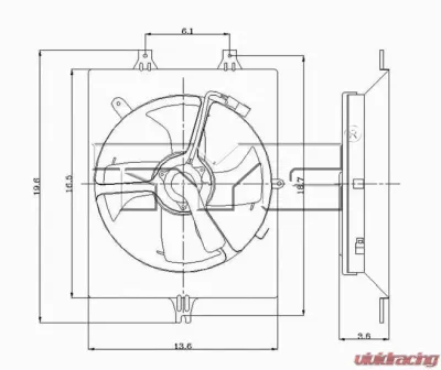 TYC Genera A/C Condenser Fan Assembly Acura TL 2004-2008 3.2L V6 - 610800