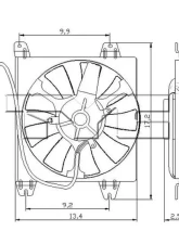 TYC Genera A/C Condenser Fan Assembly Honda CR-V 2007-2009                                     - 610820 - Image 2