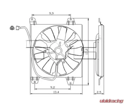 TYC Genera A/C Condenser Fan Assembly Honda CR-V 2007-2009 - 610820