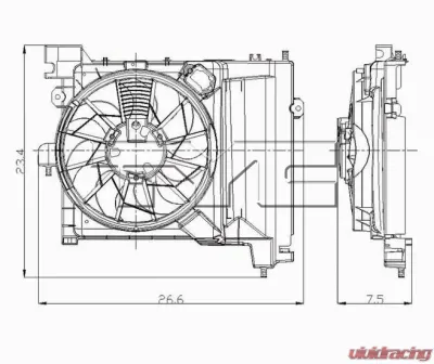 TYC Genera A/C Condenser Fan Assembly - 610830