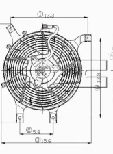 TYC Genera A/C Condenser Fan Assembly Nissan 2000 3.3L V6                                     - 610860 - Image 2