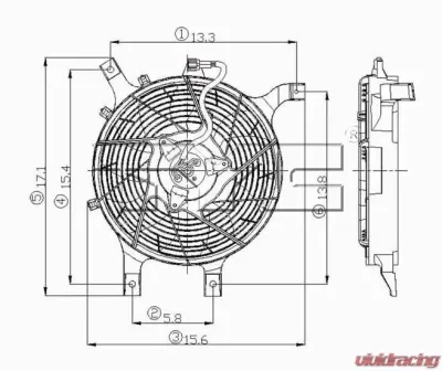TYC Genera A/C Condenser Fan Assembly Nissan 2000 3.3L V6 - 610860