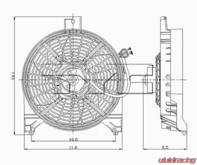 TYC Genera A/C Condenser Fan Assembly Nissan - 610880