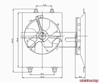 TYC Genera A/C Condenser Fan Assembly - 610930