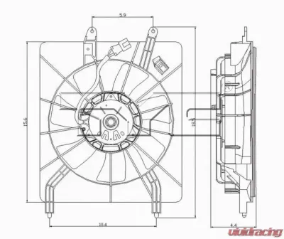 TYC Genera A/C Condenser Fan Assembly Acura TSX 2004-2008 - 610940