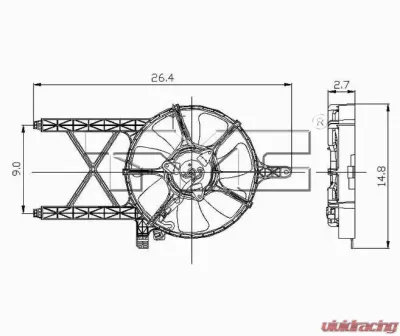 TYC Genera A/C Condenser Fan Assembly Nissan - 610960