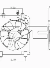 TYC Genera A/C Condenser Fan Assembly Honda Civic 2006-2011                                     - 610970 - Image 2