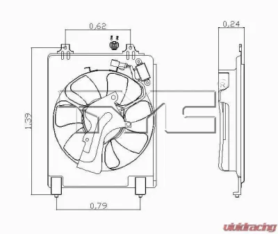 TYC Genera A/C Condenser Fan Assembly Honda Civic 2006-2011 - 610970