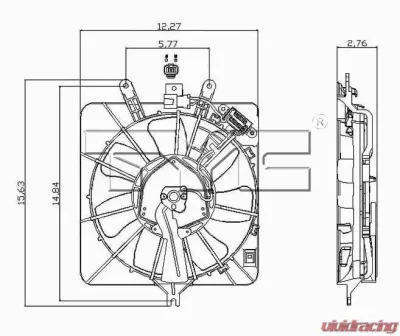 TYC Genera A/C Condenser Fan Assembly Honda Fit 2007-2008 - 611010
