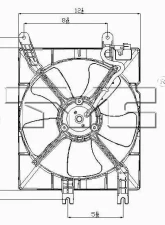 TYC Genera A/C Condenser Fan Assembly Suzuki Reno 2005-2008                                     - 611050 - Image 2