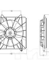 TYC Genera A/C Condenser Fan Assembly Right                                     - 611130 - Image 4