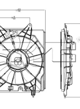 TYC Genera A/C Condenser Fan Assembly Honda Element 2007-2011                                     - 611200 - Image 4