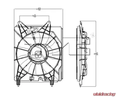 TYC Genera A/C Condenser Fan Assembly Honda Element 2007-2011 - 611200
