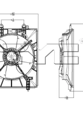 TYC Genera A/C Condenser Fan Assembly Acura                                     - 611210 - Image 2