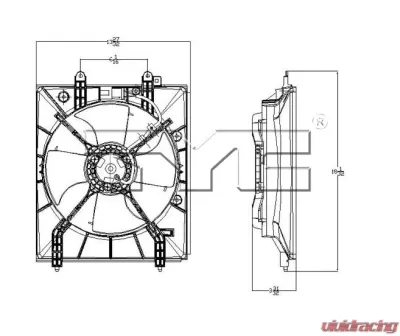TYC Genera A/C Condenser Fan Assembly Acura - 611210
