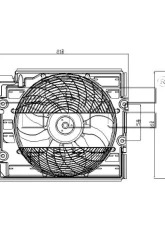 TYC Genera A/C Condenser Fan Assembly BMW 1997-1998                                     - 611220 - Image 2