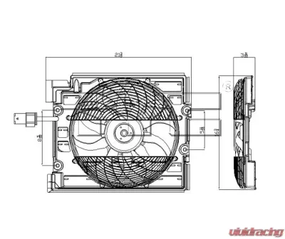 TYC Genera A/C Condenser Fan Assembly BMW 1997-1998 - 611220