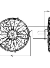 TYC Genera A/C Condenser Fan Assembly BMW                                     - 611230 - Image 2
