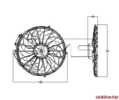 TYC Genera A/C Condenser Fan Assembly BMW - 611230