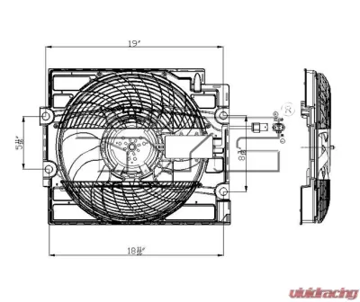 TYC Genera A/C Condenser Fan Assembly BMW - 611240