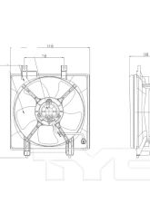 TYC Genera A/C Condenser Fan Assembly Subaru                                     - 611250 - Image 2
