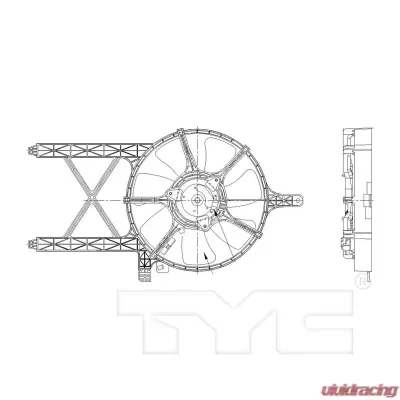 TYC Genera A/C Condenser Fan Assembly Nissan - 611260