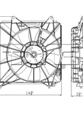 TYC Genera A/C Condenser Fan Assembly Honda                                     - 611310 - Image 2