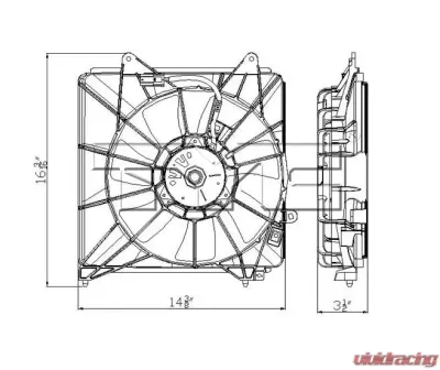 TYC Genera A/C Condenser Fan Assembly Honda - 611310