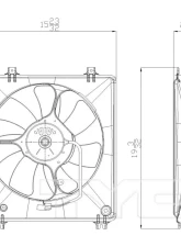 TYC Genera A/C Condenser Fan Assembly Acura TL 2009-2014 3.5L V6                                     - 611320 - Image 3