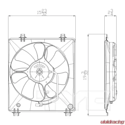 TYC Genera A/C Condenser Fan Assembly Acura TL 2009-2014 3.5L V6 - 611320