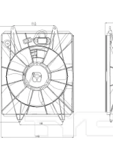 TYC Genera A/C Condenser Fan Assembly Honda CR-V 2010-2014                                     - 611330 - Image 4