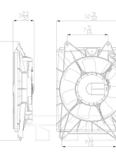 TYC Genera A/C Condenser Fan Assembly                                     - 611350 - Image 2