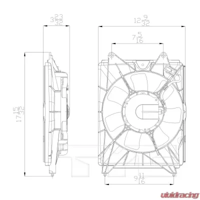 TYC Genera A/C Condenser Fan Assembly - 611350
