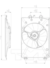 TYC Genera A/C Condenser Fan Assembly Honda Pilot 2009-2015                                     - 611370 - Image 2