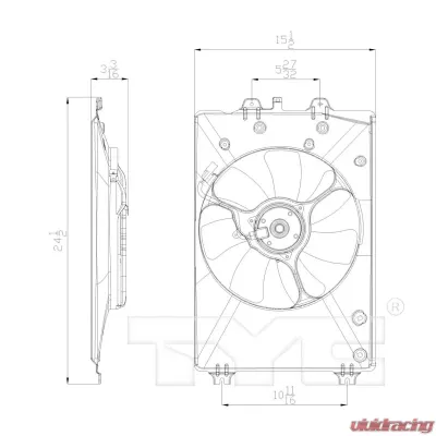 TYC Genera A/C Condenser Fan Assembly Honda Pilot 2009-2015 - 611370