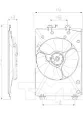 TYC Genera A/C Condenser Fan Assembly Honda                                     - 611380 - Image 2