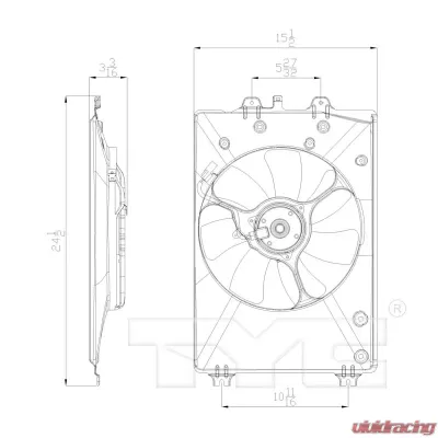 TYC Genera A/C Condenser Fan Assembly Honda - 611380