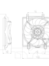 TYC Genera A/C Condenser Fan Assembly Subaru                                     - 611390 - Image 2