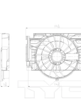 TYC Genera A/C Condenser Fan Assembly BMW X5 2000-2006                                     - 611400 - Image 2