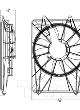 TYC Genera A/C Condenser Fan Assembly Right                                     - 611490 - Image 4