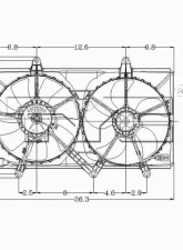 TYC Genera Dual Radiator and Condenser Fan Assembly Toyota Corolla 1998-2002                                     - 620010 - Image 3