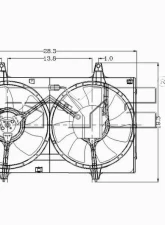 TYC Genera Dual Radiator and Condenser Fan Assembly Nissan Maxima 1995-1999                                     - 620050 - Image 4