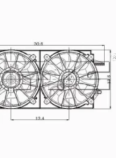 TYC Genera Dual Radiator and Condenser Fan Assembly                                     - 620090 - Image 3