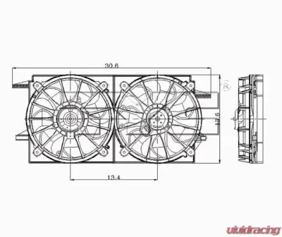 TYC Genera Dual Radiator and Condenser Fan Assembly - 620090