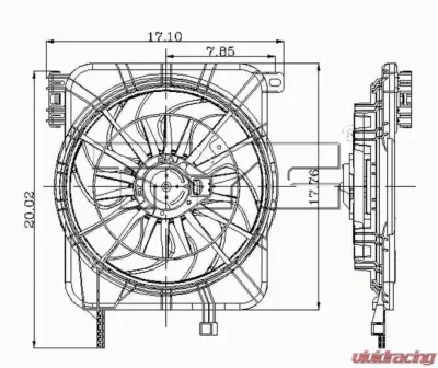 TYC Genera Dual Radiator and Condenser Fan Assembly - 620100