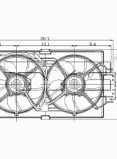 TYC Genera Dual Radiator and Condenser Fan Assembly                                     - 620190 - Image 3