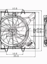 TYC Genera Dual Radiator and Condenser Fan Assembly Jeep Grand Cherokee 1999-2003                                     - 620200 - Image 3